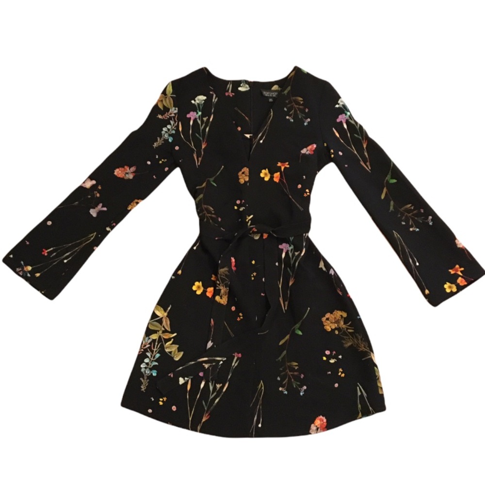 2/$20 TopShop Long Sleeve Floral Dress Size 2
